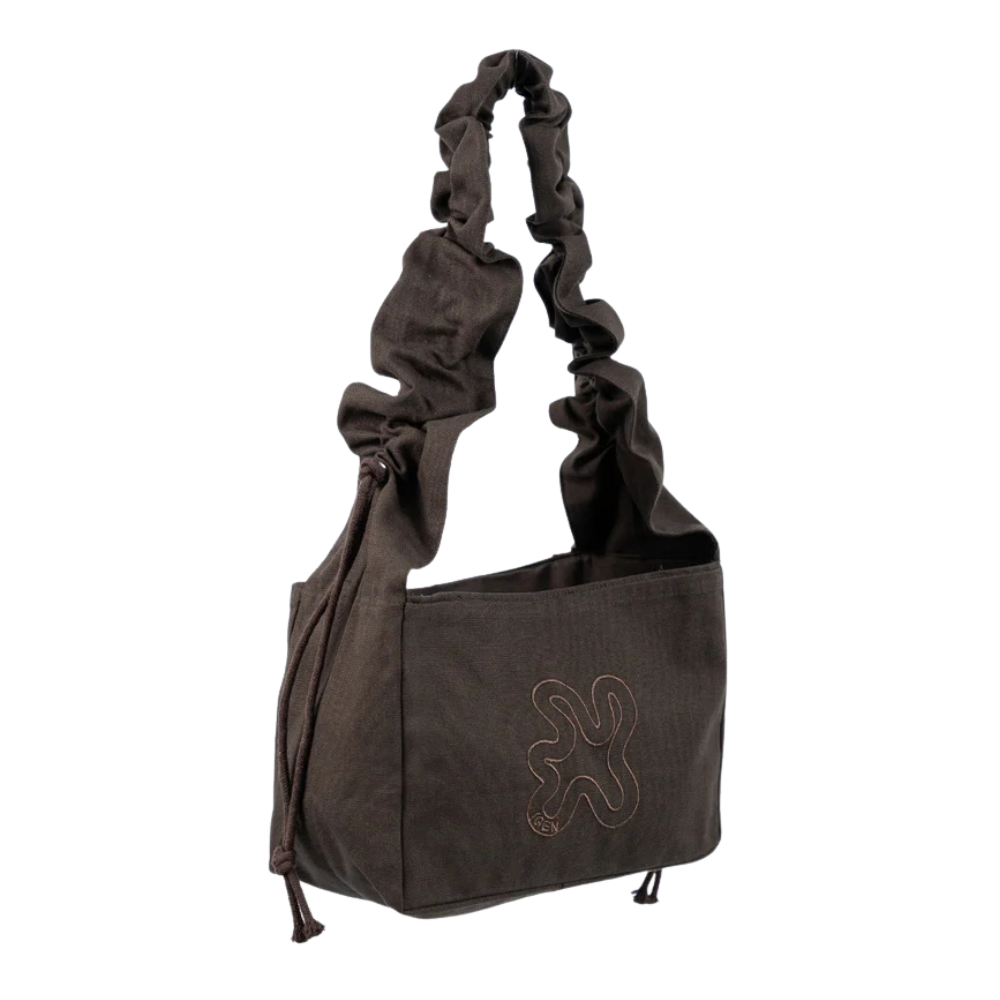 Ruffle Mini shopper - brun